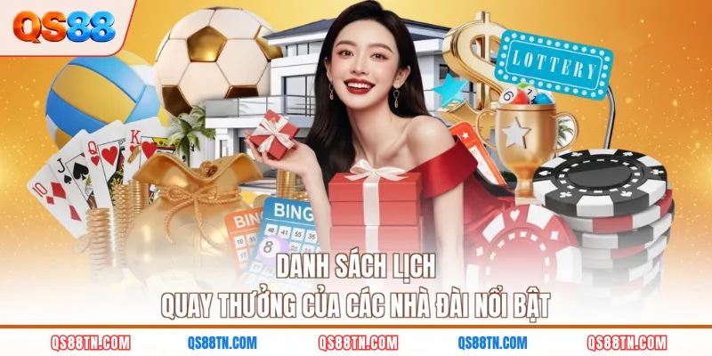 Danh sách lịch quay thưởng của các nhà đài nổi bật