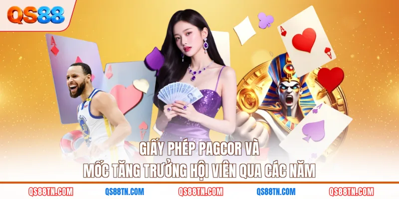 Giấy phép PAGCOR và mốc tăng trưởng hội viên qua các năm